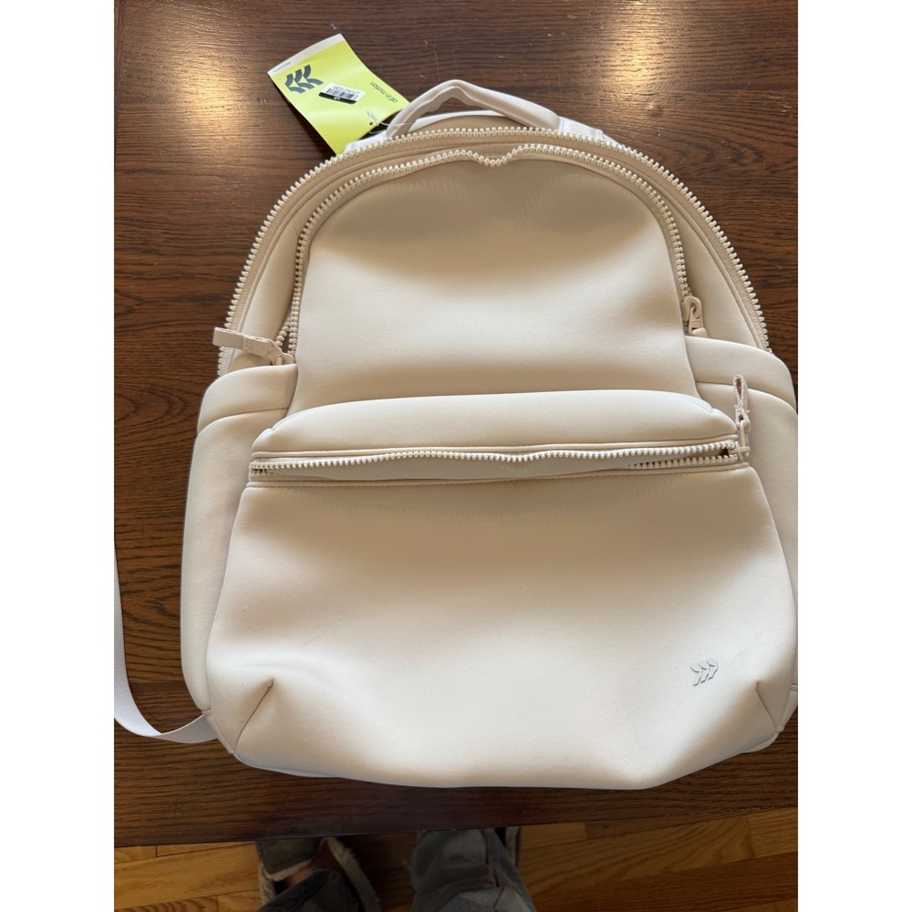 All in Motion Faux Neoprene 15" Laptop Backpack - Cream  - NWT Hiking Yoga